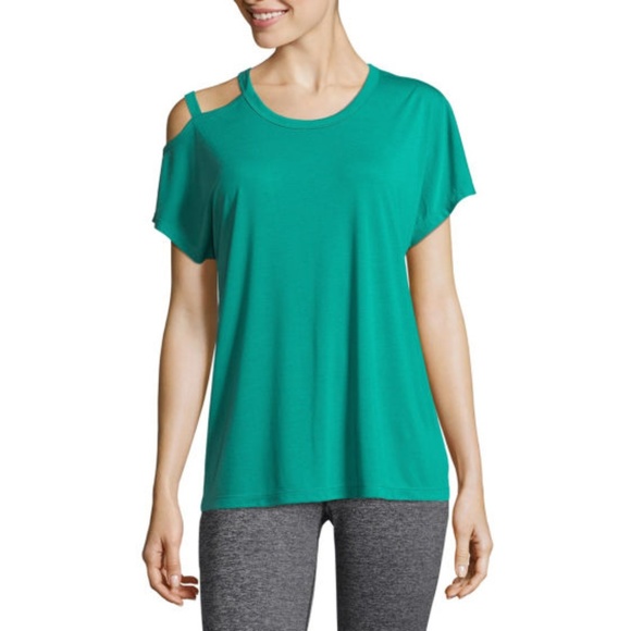 Xersion Tops - Xersion Open Shoulder Scoop Neck Tee - Tall
